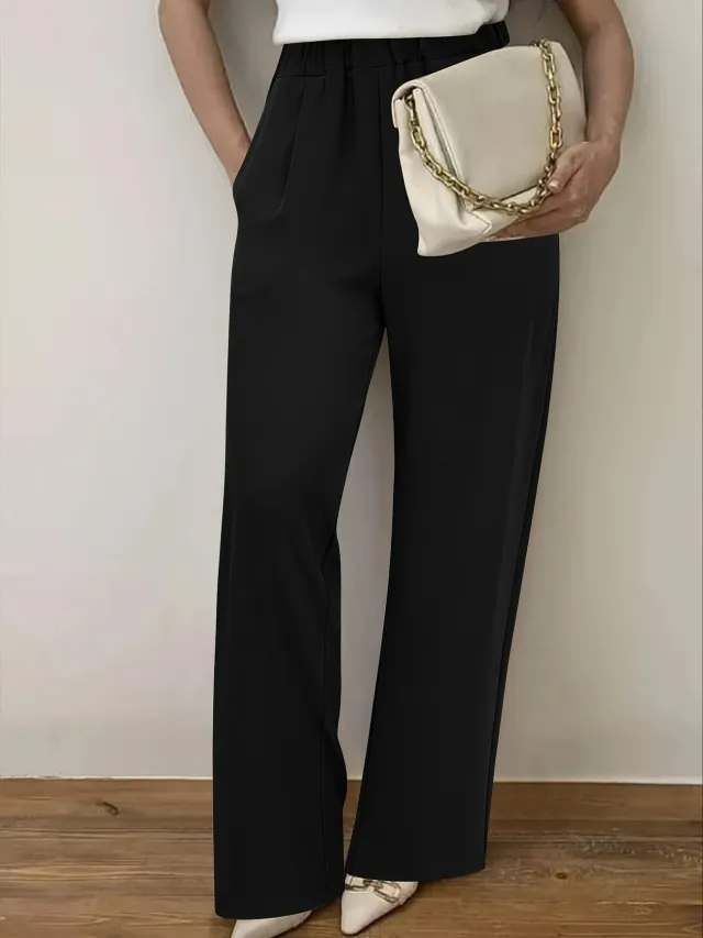 Stylish Western style Trousers Long Pants With A Simple, Slimming American Design Black - Shop at LoveMi