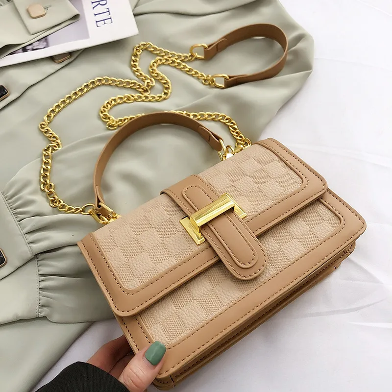 Women's Shoulder Bag Stylish Retro Handbag With An Elegant Vibe - Khaki