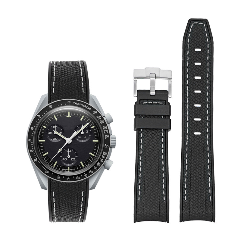 Curved-end Strap 20mm Silicone Watch Band For Men 7