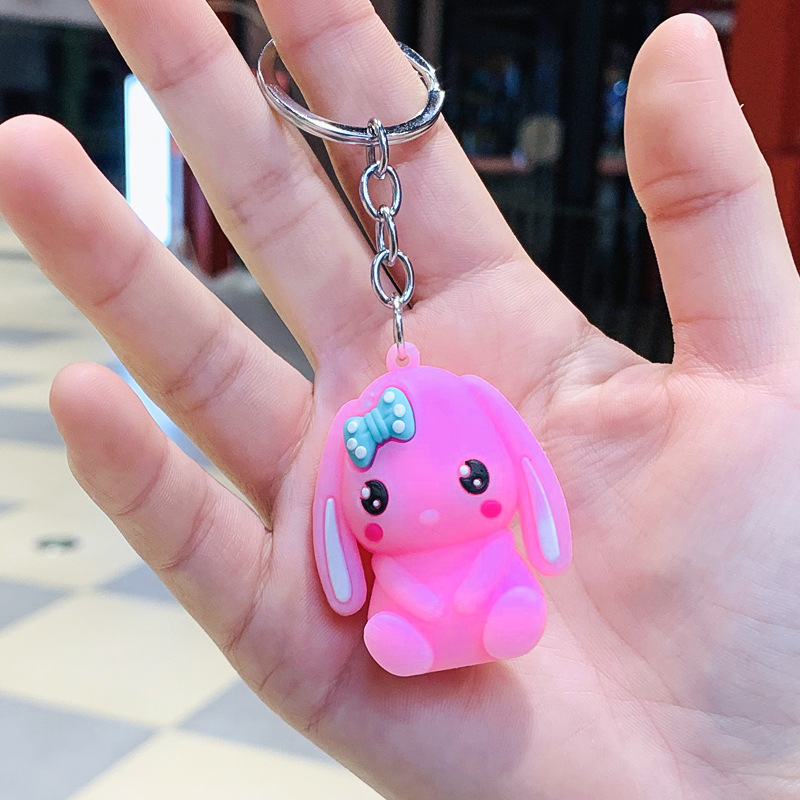 Silicone Rabbit Three-dimensional Cartoon Ornament