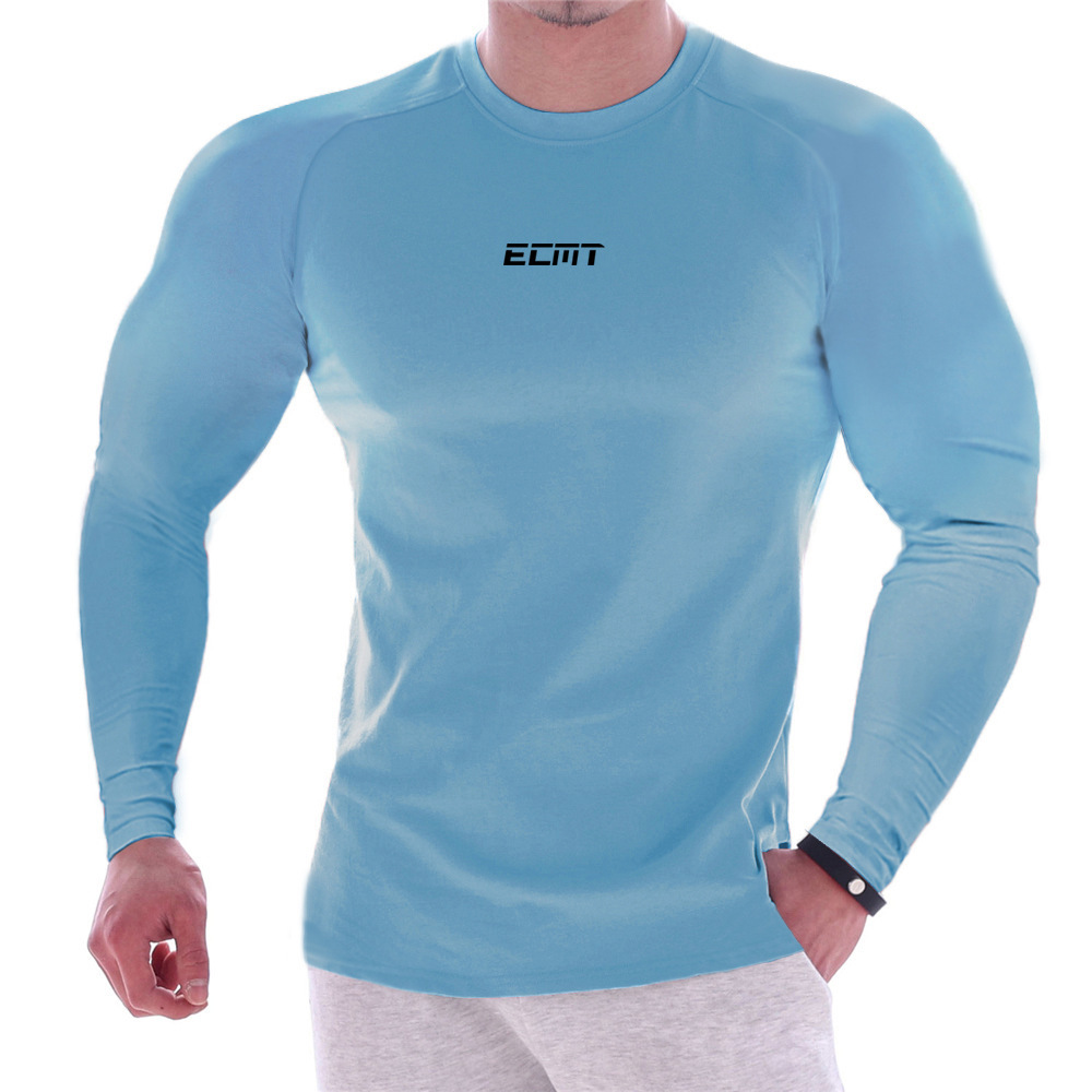 Title 6, T-shirt de sport fine pour hommes col rond slim...