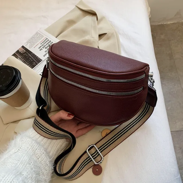 New Wide Shoulder Strap Waist Fashion Popular Western Style One Shoulder Women's Crossbody Bag Red - Shop at LoveMi