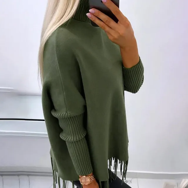 European And American Women's Clothing Turtleneck Woolen Top Green - Shop at LoveMi