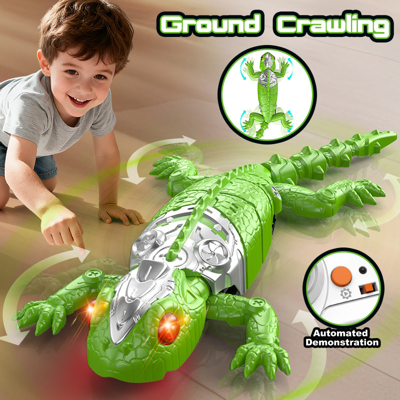 Childrens Remote Controlled Wall-Climbing Gecko With Rotation