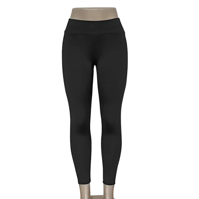 Women's Fashion Casual Pure Color Seamless High Waist Hip Lift Fitness Pants Black - Shop at LoveMi
