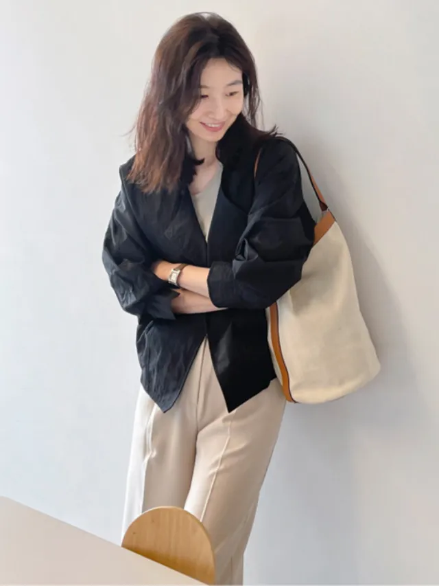 Loose Crew Neck Sun Protection Top Air Conditioning Cardigan Black - Shop at LoveMi