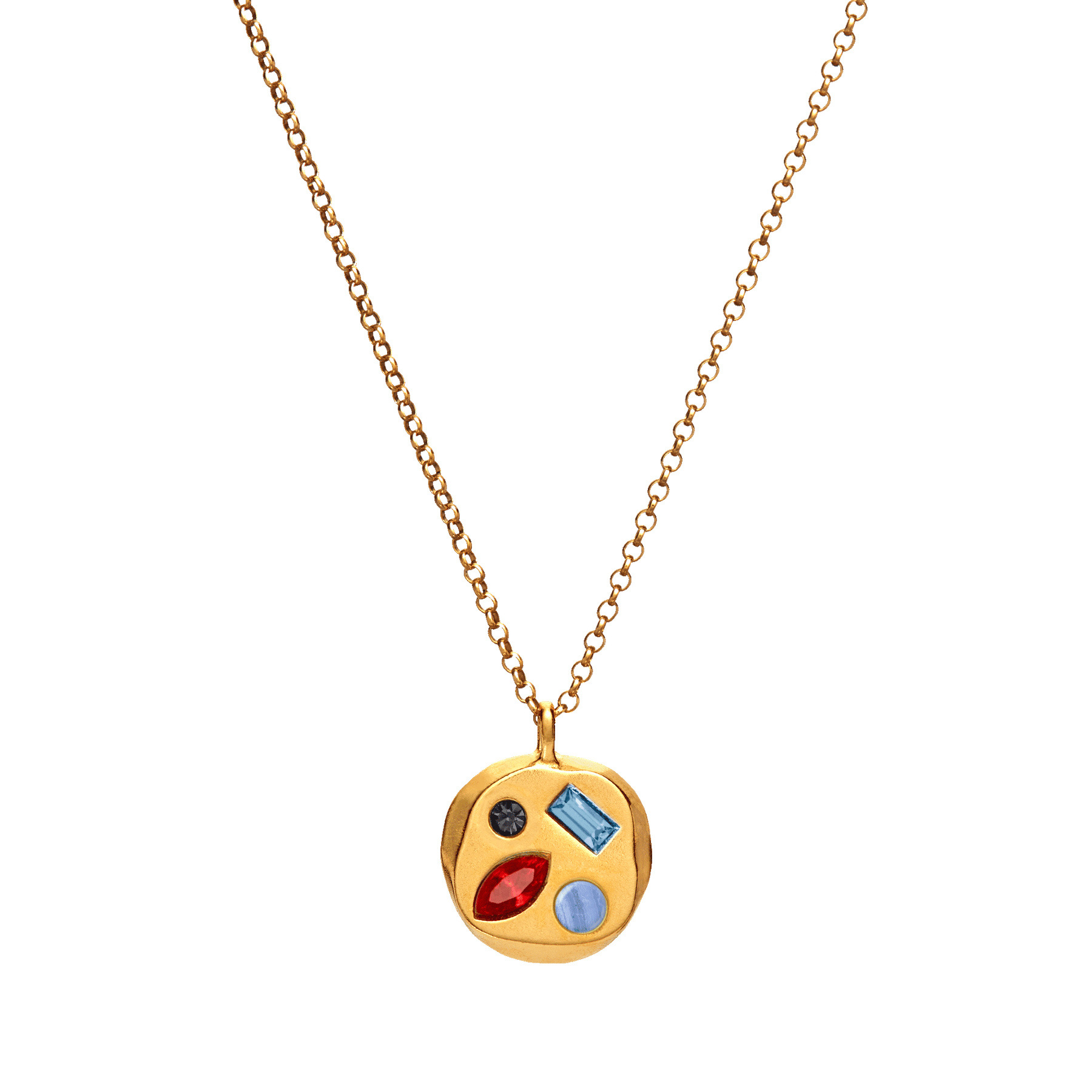 Colorful Zircon December Birthday Stone Necklace Clavicle Chain
