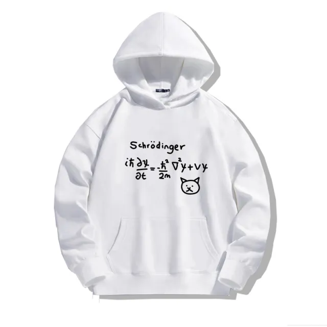 Schrodinger's Cat Hooded Pullover In Summer White - Shop at LoveMi