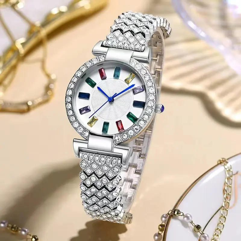 Full Diamond Quartz Bracelet Watch Fashion All-match