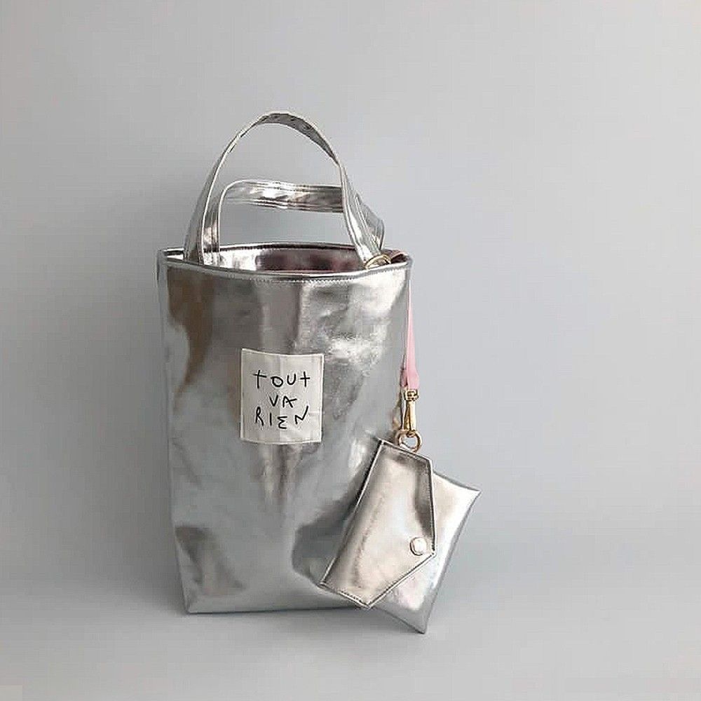 Silver Big Bag Plus Small Bag