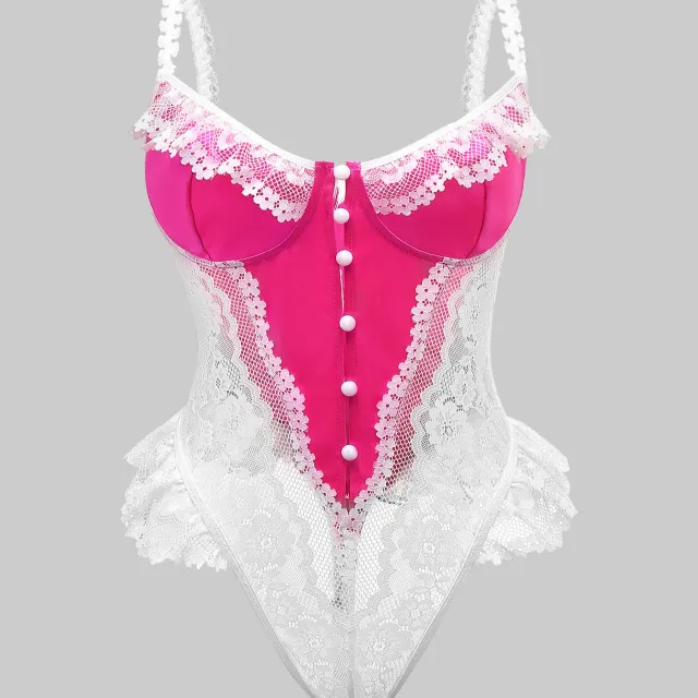 Lace Sweet Fresh And Gentle Jumpsuitstylish Elegant Rose - Shop at LoveMi