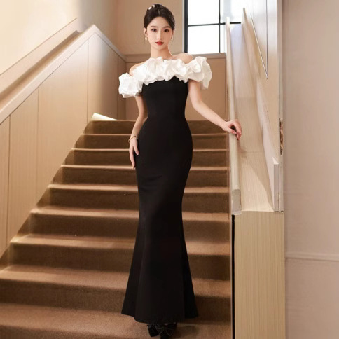 Off-Shoulder Long Party Dress, picture 6 of 7