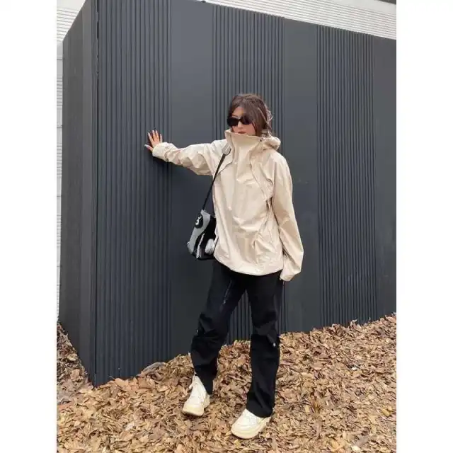 Autumn Solid Color Mechanical Style Design Sense Versatile Casual Jacket Apricot - Shop at LoveMi