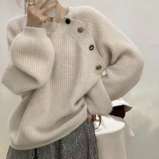 Design Sense Japanese Style Lazy Autumn Winter Coat Apricot - Shop at LoveMi