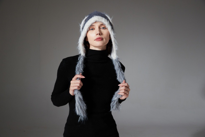 Cat Ears Mink Wool Ear-Protection Knitted Hat — Cozy Animal Ear Beanie