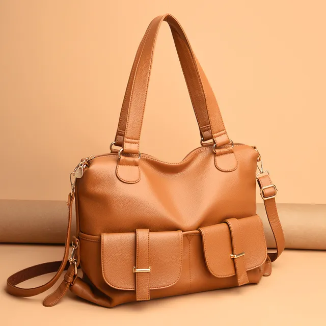 Large Capacity Handbag Casual Bag Versatile Tote Shoulder Messenger Bag Yellow - Shop at LoveMi