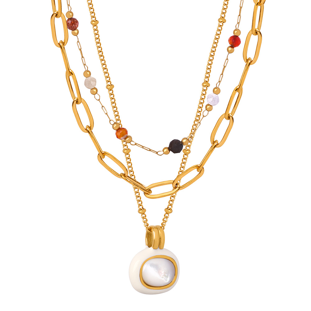 Simple Personality Special-interest Design Titanium Steel Gold-plated Necklace Female