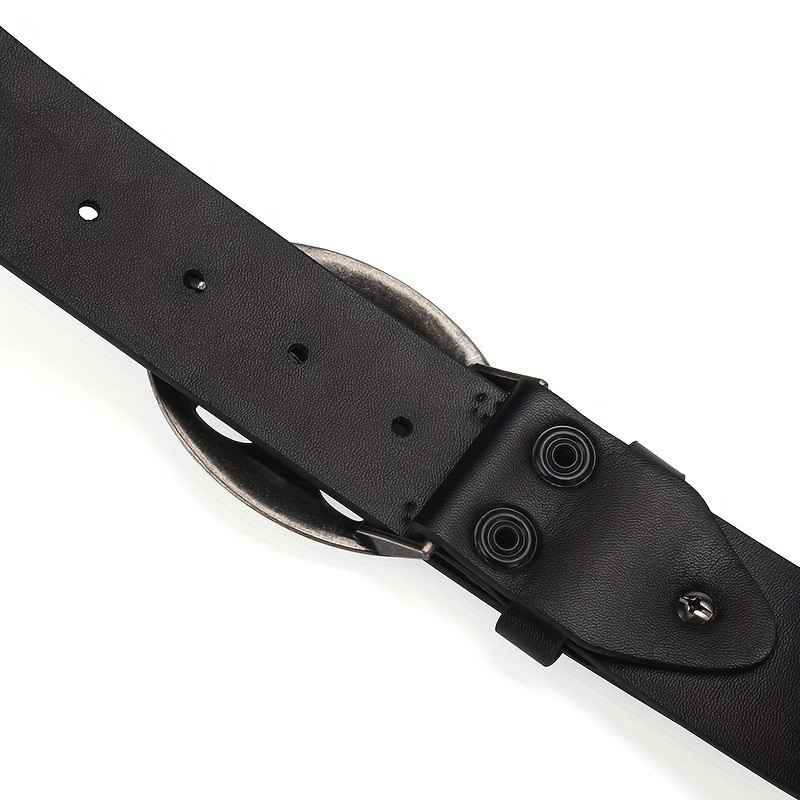 Title 6, Retro Denim Punk Skull Rivet Y2K Black Belt