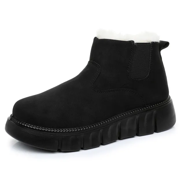 Shoes Women Winter New Ladies Fleece Lined Thick Black - Shop at LoveMi