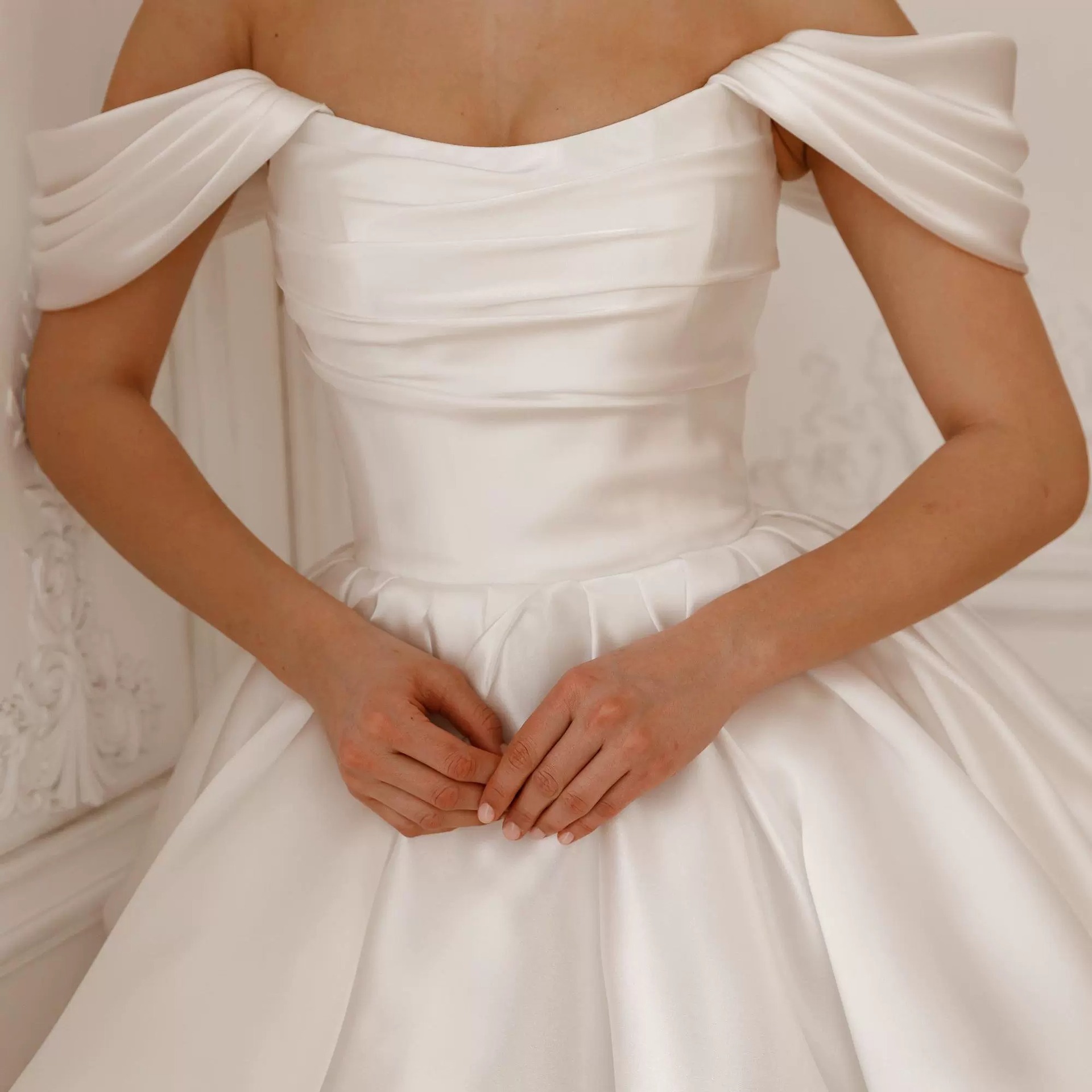 White Off-shoulder French Dress Women