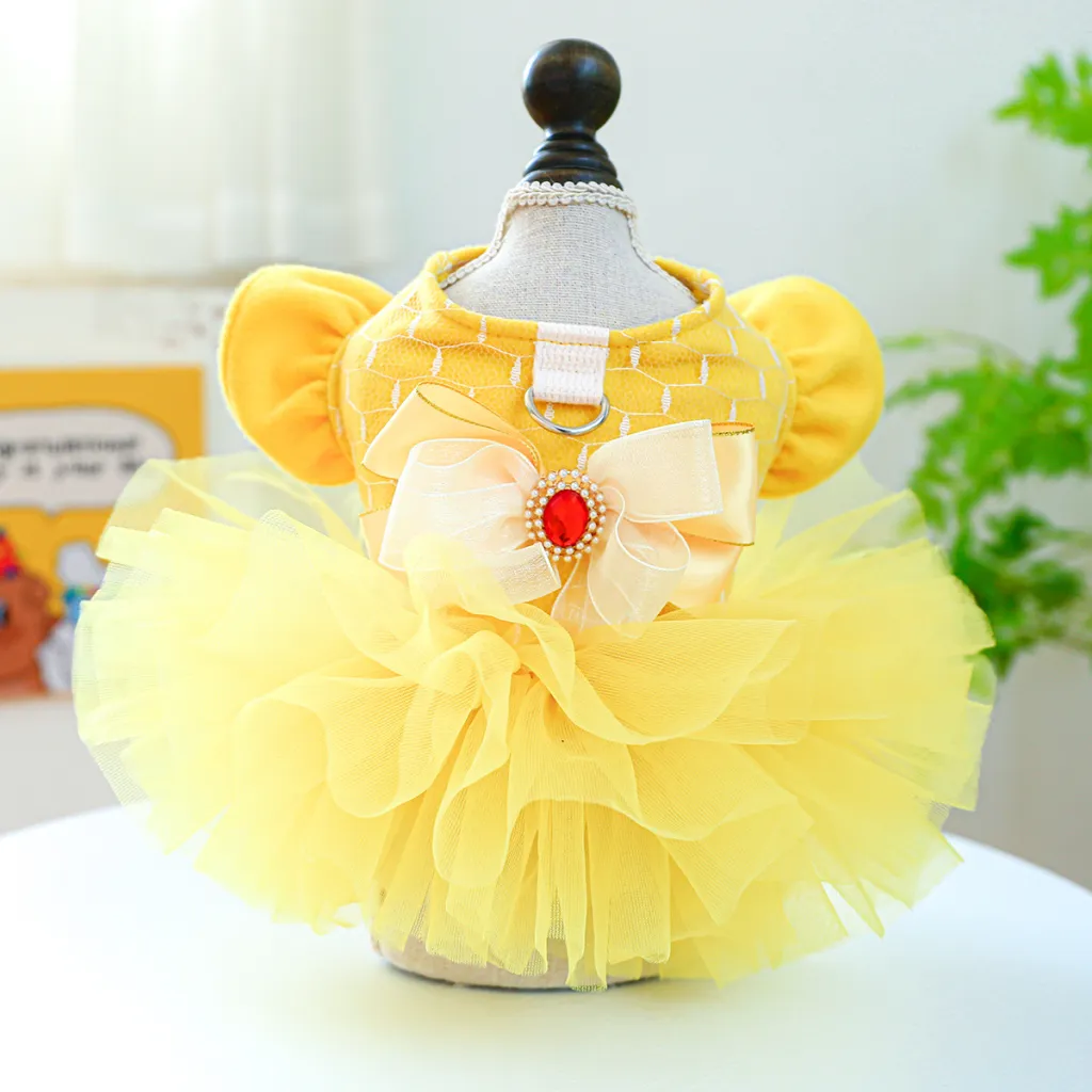 Spring And Summer Thin Dog Cat Wedding Dress - Bell Wedding Dress