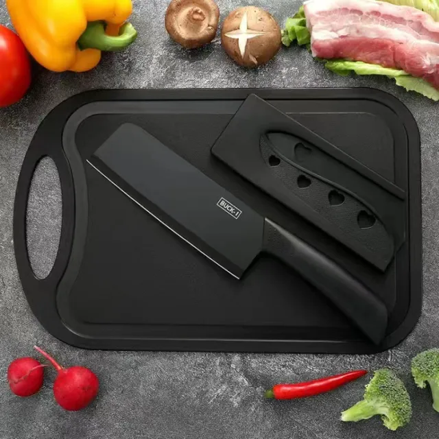 Stainless Steel Kitchen Knife Set Black 2Pc Suit 1 - Shop at LoveMi