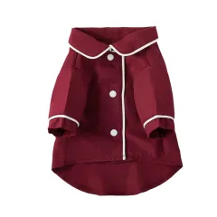 Pet Pajamas Dog Pajamas Small Dog Cat Clothing - Wine Red - View 1