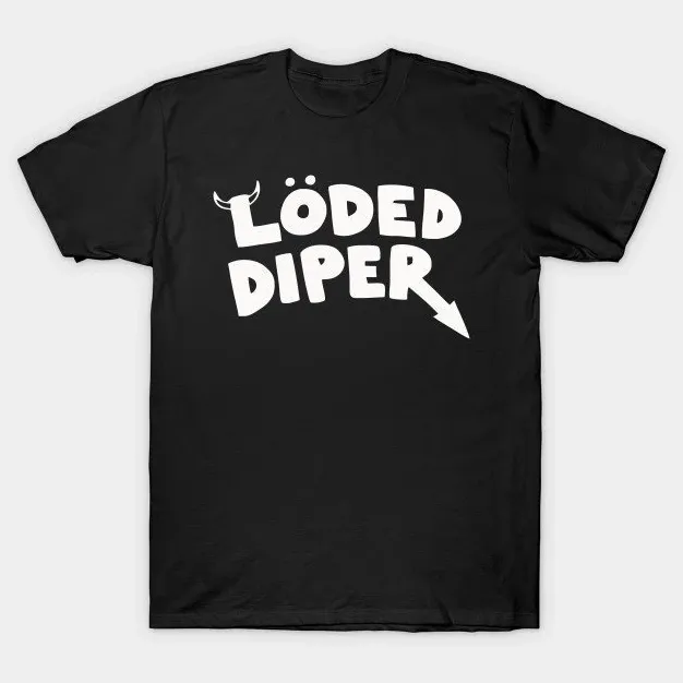 LODED DIPER Casual Printed Short Sleeves T shirt Black - Shop at LoveMi