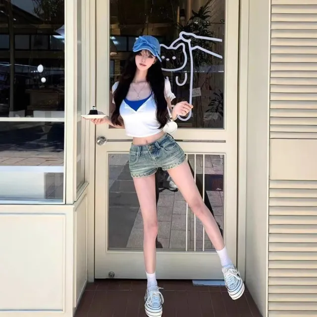 Pure Desire Style Sexy Super fairy Slim Fit Short Sleeve Shirt White - Shop at LoveMi