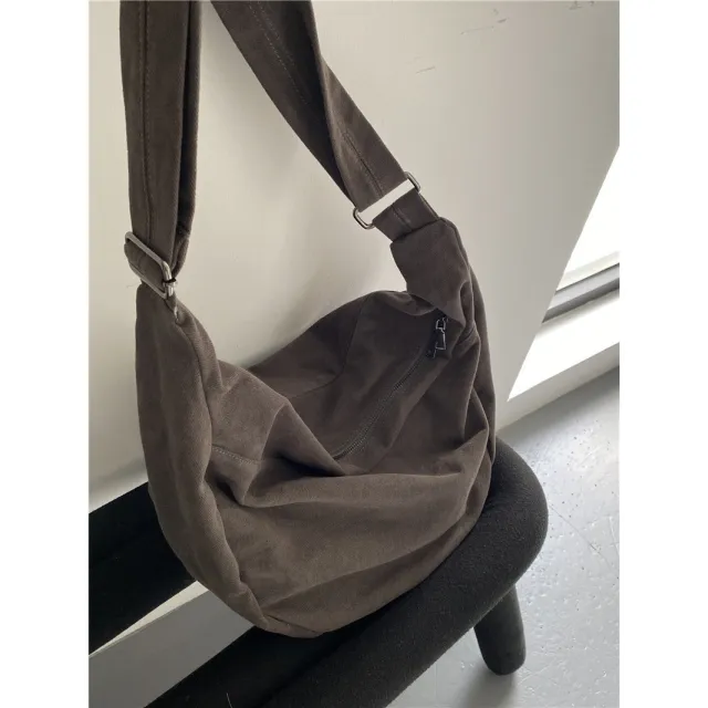 Retro Style Crossbody Tote Bag Large Capacity Coffee - Shop at LoveMi