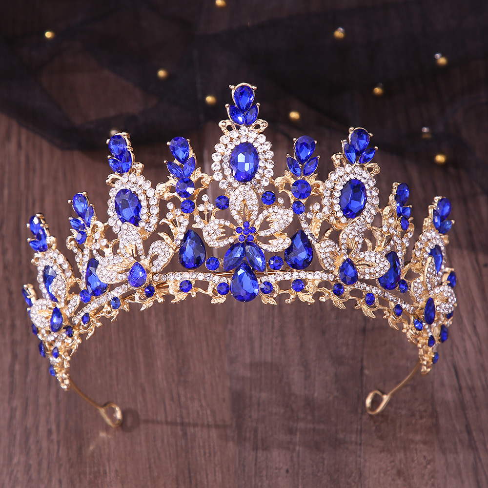 Bridal Crown Headdress Cross Wedding Dress Accessories Luxury Crystal 14