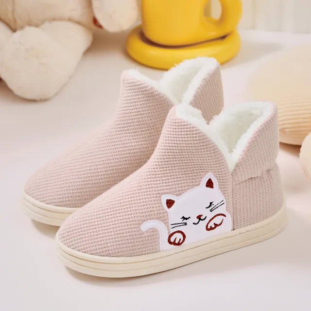 Women's Home Indoor Warm Maternity Shoes Cotton Slippers Khaki - Shop at LoveMi