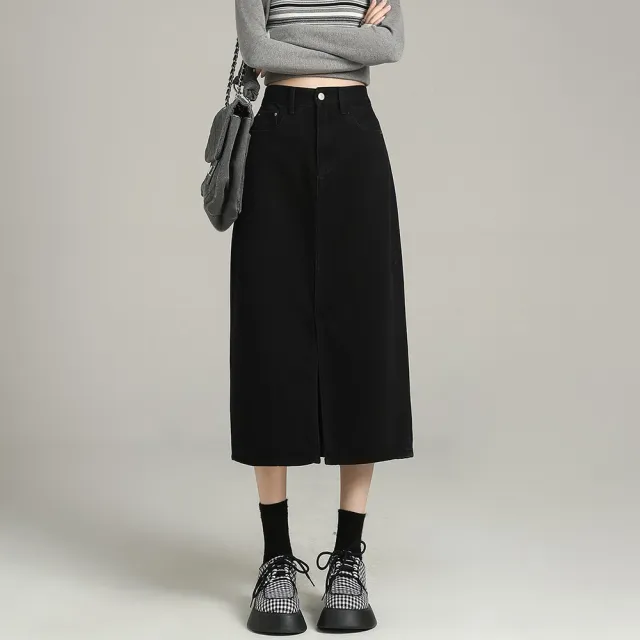 Women's Black Skirt Spring And Autumn Black - Shop at LoveMi