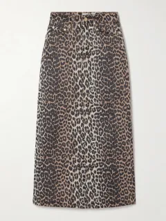 Women's Leopard Print Straight Ankle-length Skirt - Leopard Print - View 1