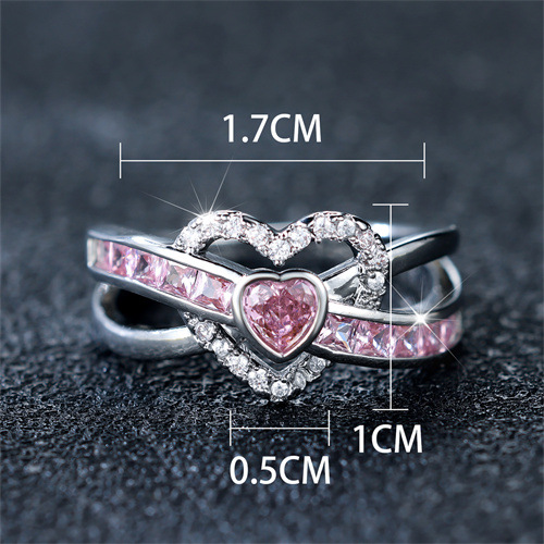 Heart Shape Simple All-match Female Ring