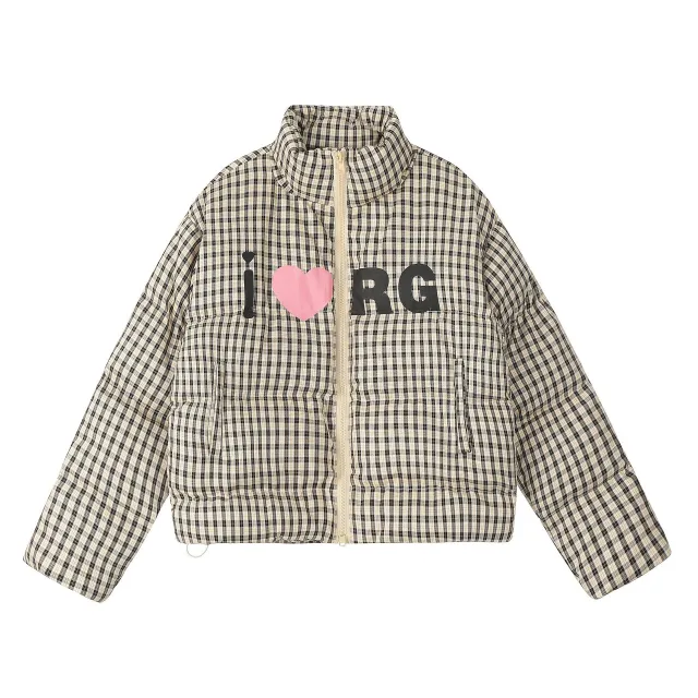 American Retro Plaid Printed Short Cotton Coat Jacket Brown - Shop at LoveMi