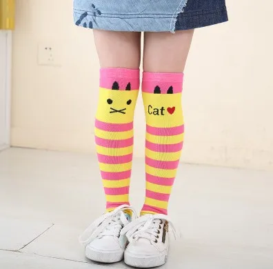 Middle Tube Baby Overknee Long Boot Girls High Tube Students' Socks Red And Yellow Stripes - Shop at LoveMi