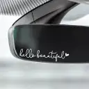 Hello Beautiful Car Rearview Mirror Stickers view 8