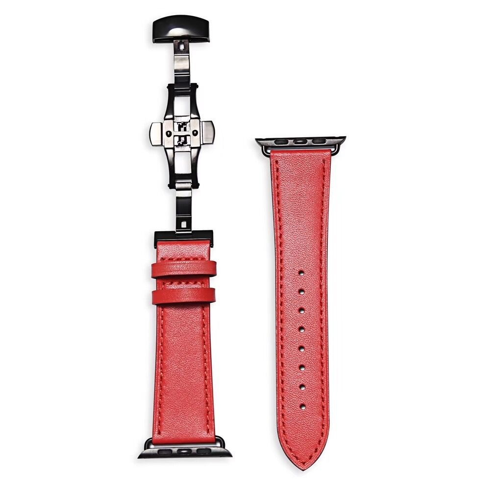 Leather Watch Strap with Butterfly Clasp, picture 3 of 3