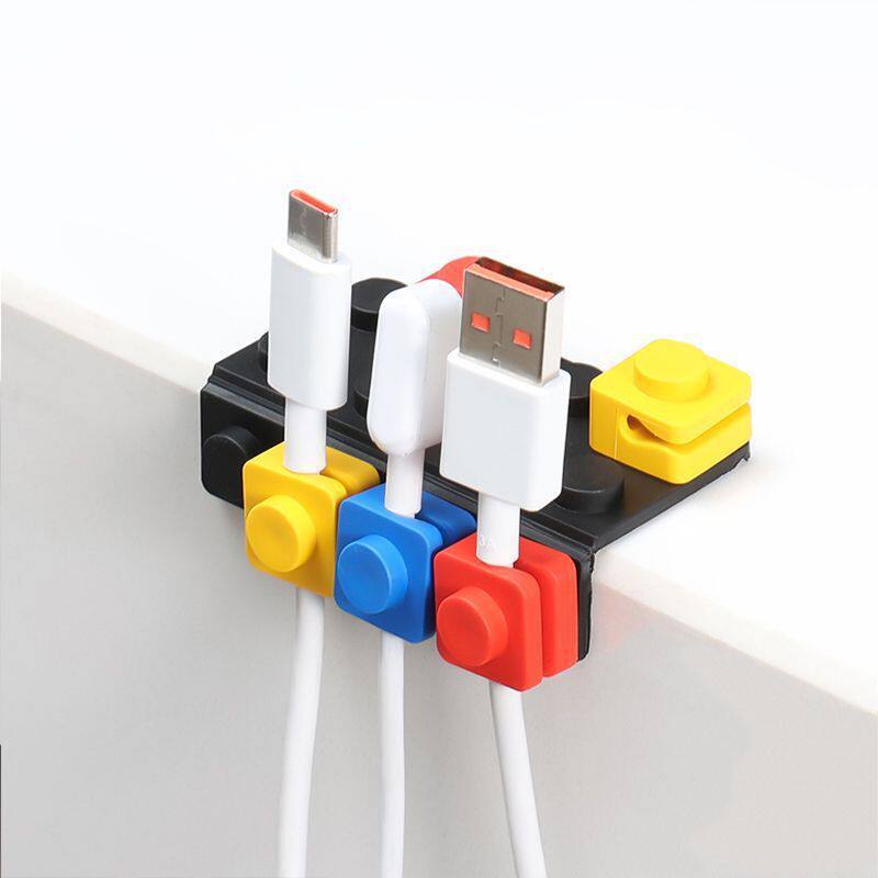 Modular Building Block Cable Organizer for Desk, Creative Cord Management 3
