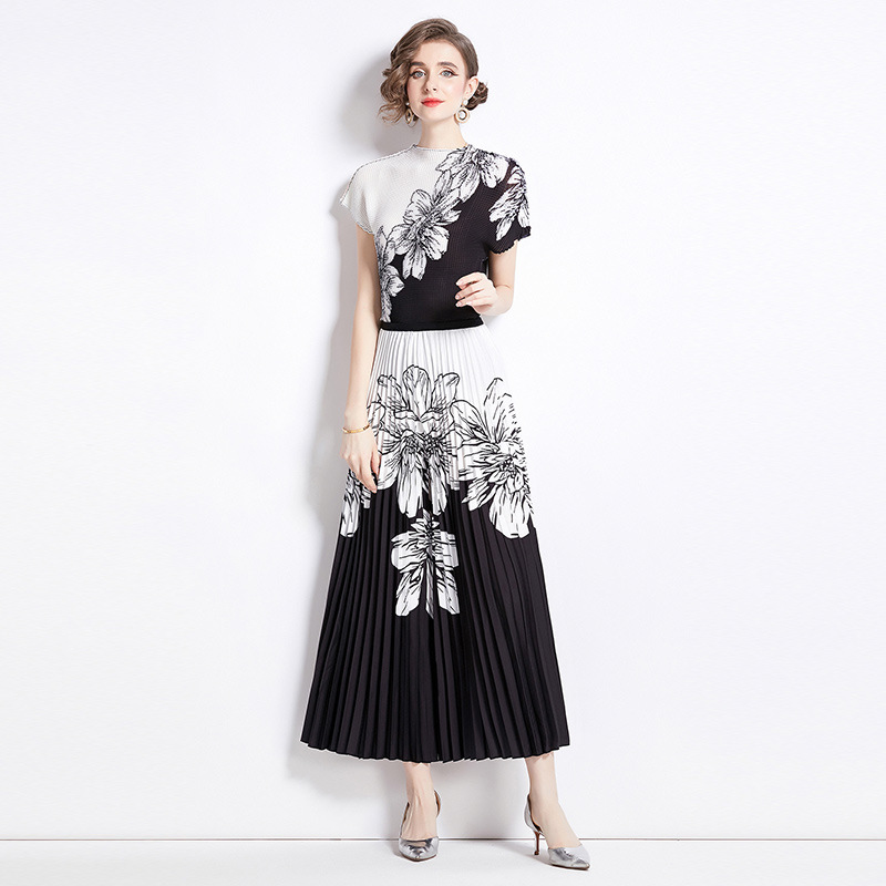 Top Loose Slimming Pleated Pants