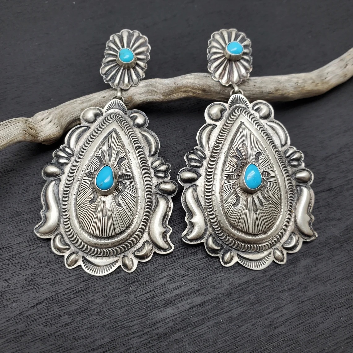Retro Bohemian Turquoise Earrings For Women