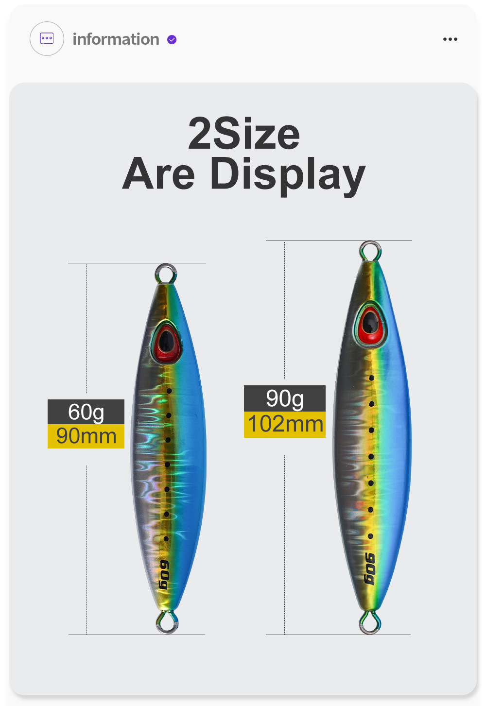 Title 2, Leurre de pêche en mer UV lumineux 60g 90g pour...