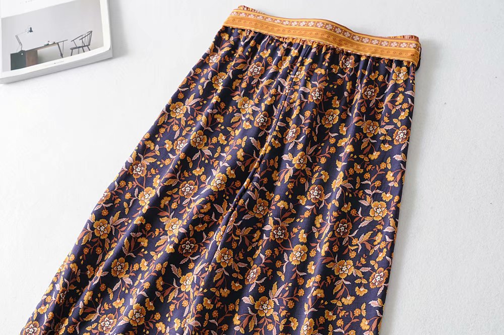 Title 13, European And American Cotton Print Wide Leg Pan...