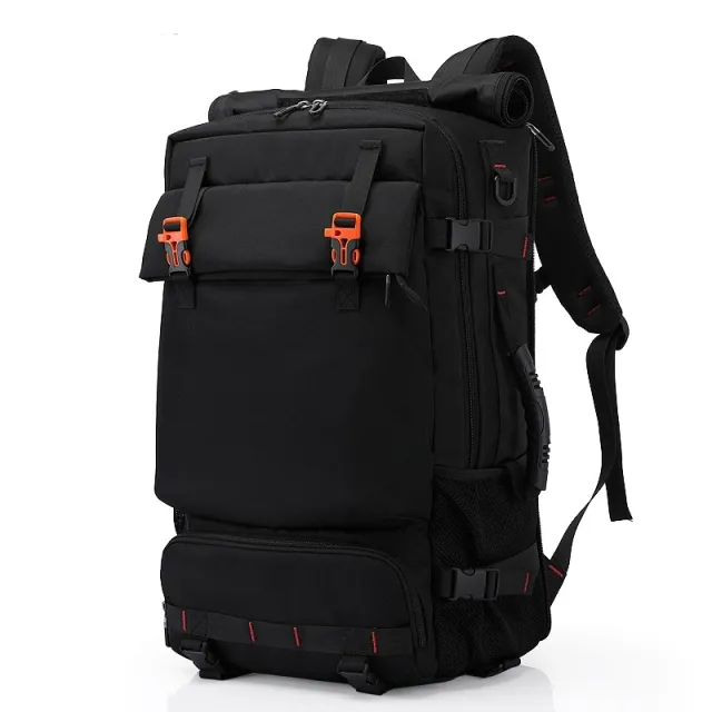 Mountaineering Whistle Backpack Luggage Bag Shoes Bag Function Multi hiking Lightweight Outdoor Casual Travel Backpack Black - Shop at LoveMi