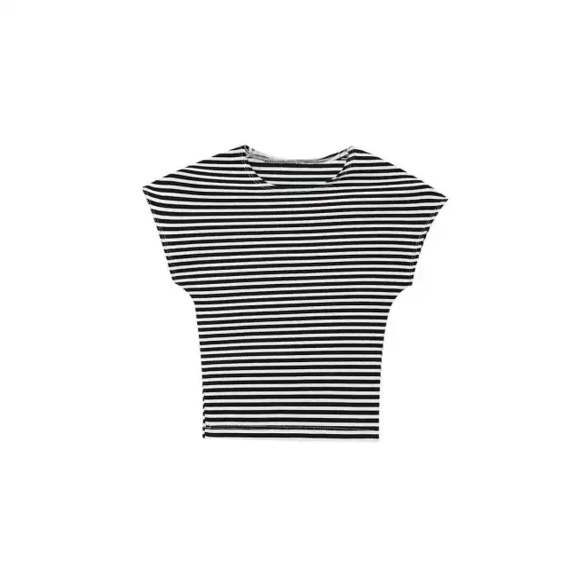 Slim Fit Micro Elastic European And American Summer Design Blouse Sleeveless Stripes M - Shop at LoveMi