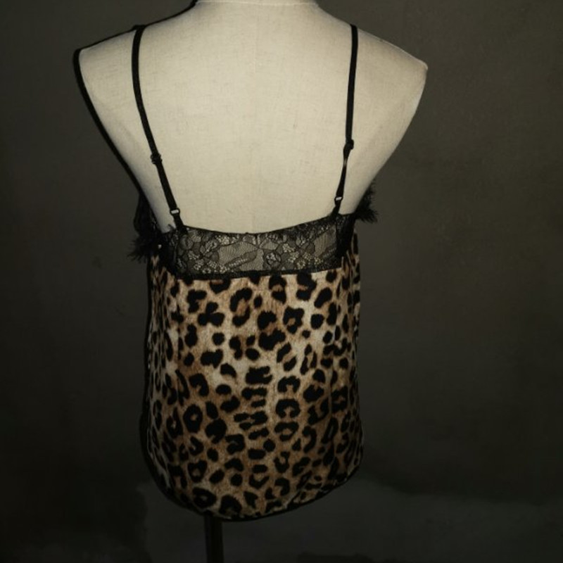 Charming Sexy Leopard Print Snakeskin Print Bottoming Camisole