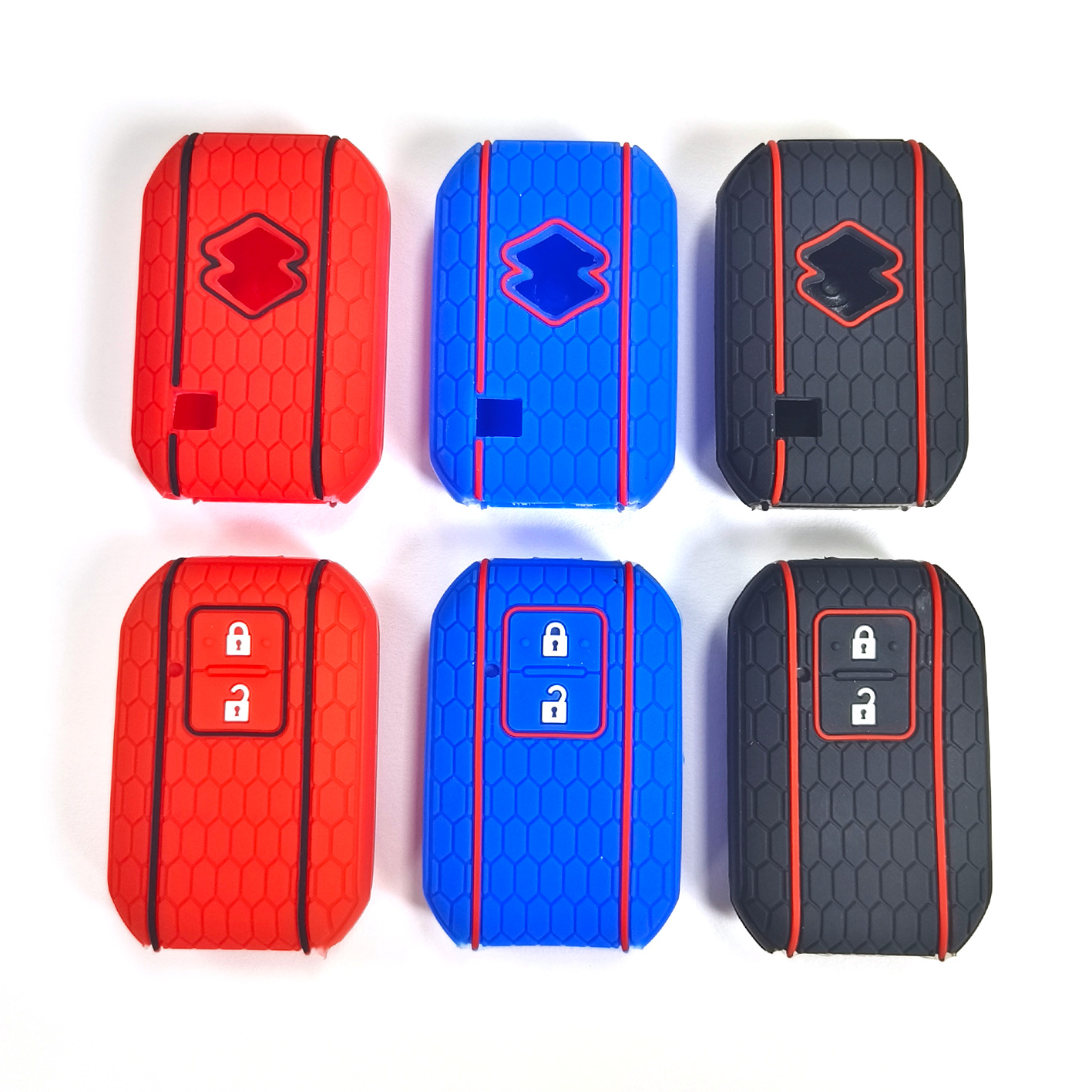 Two Key Football Pattern Silicone Key Protective Cover