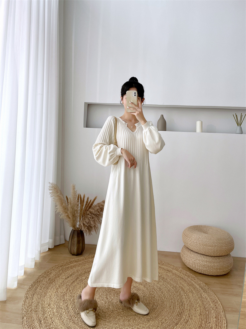 Title 3, Long Sweater Dress Over The Knee Women Wear Loo...