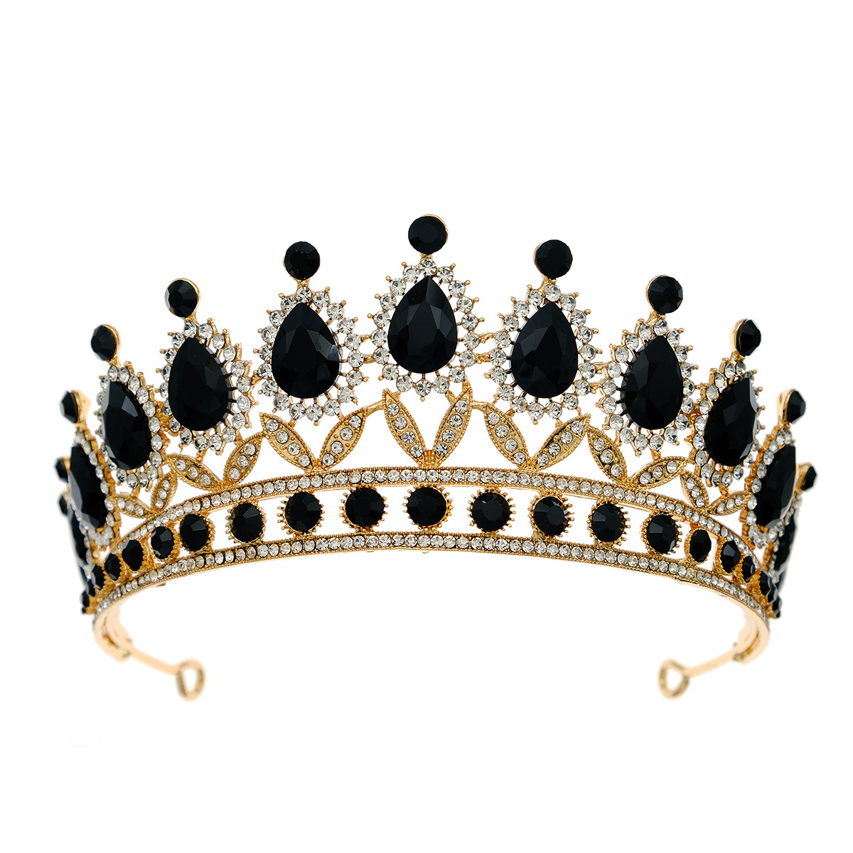 Dark High-end Alloy Rhinestone Crownstylish Headpiece — foto 28